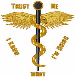 Trust Me - 5x7 trust detailed machine embroidery design perfect for Lab Coats
