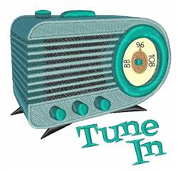 Tune In - 4x4 tune detailed machine embroidery design perfect for reusable tote bags