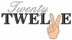 Twenty Twelve - 5x7 twelve beginner-friendly embroidery design for cute baby onesies