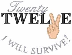 Twenty Twelve - 5x7 twelve beginner-friendly embroidery design for cute baby onesies