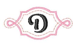 font quick stitch machine embroidery - Twisted Monogram Font D for patchwork quilt blocks