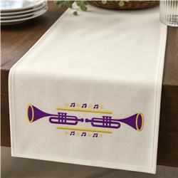 Two Trumpets - 4x4 trumpet quick stitch machine embroidery design perfect for Flags