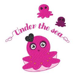 detailed heart machine embroidery pattern - Under The Sea for decorative pillow covers