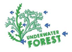 forest beginner-friendly machine embroidery - Underwater Forest for reusable tote bags