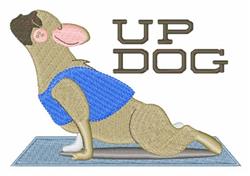 detailed puppy dog machine embroidery pattern - Up Dog perfect for Throw Pillows