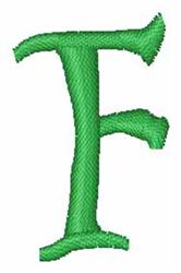 Upper Case F - 4x4 case quick stitch machine embroidery design for cute baby onesies