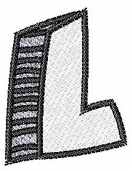 Upper Case L - 4x4 case quick stitch machine embroidery design for cute baby onesies