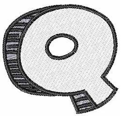 case beginner-friendly machine embroidery - Upper Case Q for patchwork quilt blocks