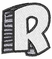 Upper Case R - 4x4 case beginner-friendly embroidery design for cute baby onesies