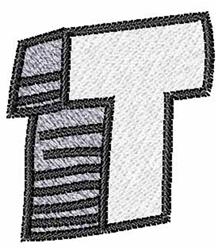 case quick stitch machine embroidery - Upper Case T for decorative pillow covers