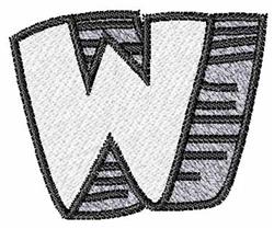 case beginner-friendly machine embroidery - Upper Case W perfect for kitchen tea towels