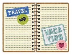 Vacation Journal - 4x4 journal detailed embroidery design for reusable tote bags