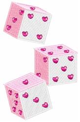 beginner-friendly valentine heart machine embroidery pattern - Valentine Dice for decorative pillow covers
