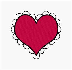 heart beginner-friendly machine embroidery - Valentine for patchwork quilt blocks