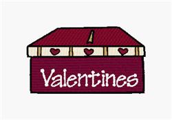 heart detailed machine embroidery - Valentines Box perfect for kitchen tea towels