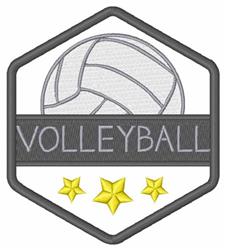 star detailed machine digital embroidery - Volleyball perfect for Team Banners