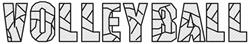 Volleyball - 5x7 cross beginner-friendly embroidery design for Sports Jerseys