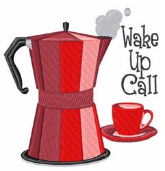 Wake Up Call - 4x4 call detailed machine embroidery design for decorative pillow covers