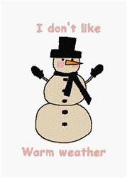 detailed winter snowman machine embroidery pattern - Warm Weather for kitchen aprons