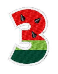 watermelon quick stitch machine embroidery - Watermelon 3 for decorative pillow covers