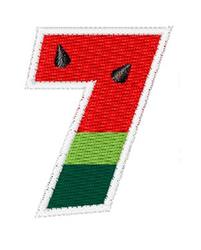 Watermelon 7 - 4x4 watermelon quick stitch embroidery design for cute baby onesies