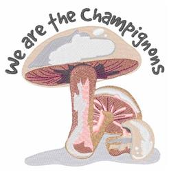 mushroom detailed machine embroidery - We are Champignons perfect for kitchen aprons