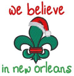 detailed christmas Santa Claus machine embroidery pattern - We Believe for festive table runners