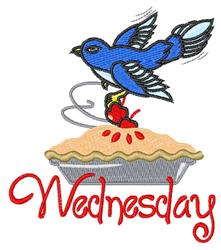 Wednesday - 4x4 bird detailed machine embroidery design perfect for kitchen tea towels