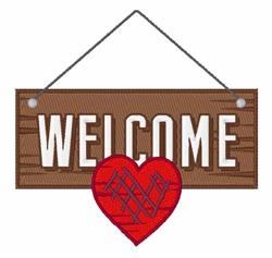detailed valentine heart machine embroidery pattern - Welcome Board for Camping Bags