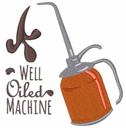 Well Oiled Machine - 5x7 machine detailed embroidery design for kitchen tea towels