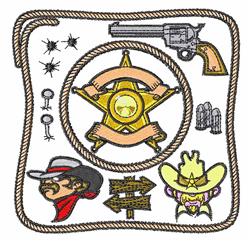 star detailed machine embroidery - Western Collage perfect for decorative pillow covers