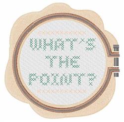 cross detailed machine embroidery - Whats The Point perfect for kitchen tea towels