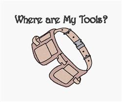 Where Are My Tools? - 5x7 tools? detailed machine embroidery design for Tool Bags