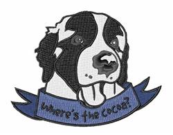 puppy dog detailed machine embroidery - Wheres The Cocoa perfect for kitchen aprons