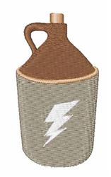 beginner-friendly jug machine embroidery pattern - White Lightning Jug for kitchen tea towels