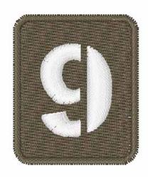 White Stencil 9 - 4x4 stencil quick stitch machine embroidery design for Backpacks
