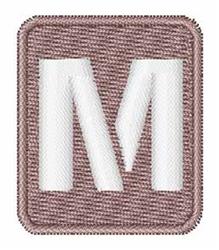 quick stitch stencil machine embroidery pattern - White Stencil M for reusable tote bags