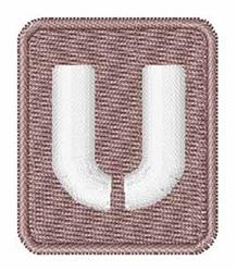 stencil quick stitch machine embroidery - White Stencil U perfect for Team Shirts