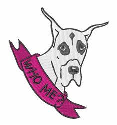 beginner-friendly puppy dog machine embroidery pattern - Who Me? for kitchen tea towels