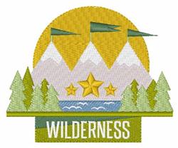 detailed calling machine embroidery pattern - Wilderness Calling for kitchen tea towels