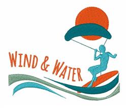 Wind & Water - 5x7 water detailed machine embroidery design for Water Bottles