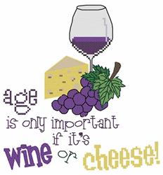 cross detailed machine embroidery - Wine Or Cheese perfect for decorative pillow covers