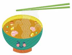 Winking Bowl - 5x7 bowl detailed machine embroidery design for reusable tote bags
