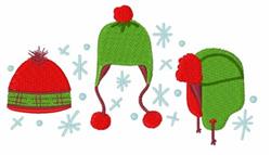 Winter Hats - 5x7 hat detailed machine embroidery design perfect for kitchen tea towels