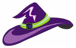 Playful witch hat in vibrant purple with a green band and black buckle, perfect for Halloween-themed Applique designs.