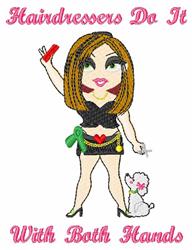 With Both Hands - 5x7 puppy dog detailed machine embroidery design for T-shirts