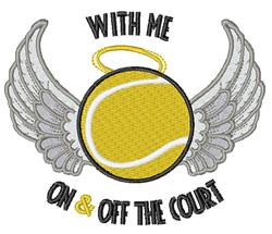 With Me - 5x7 angel detailed machine embroidery design perfect for kitchen tea towels