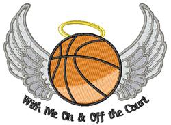 With Me - 5x7 angel detailed machine embroidery design perfect for reusable tote bags