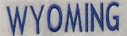 Wyoming - 5x7 wyoming beginner-friendly embroidery design for kitchen tea towels