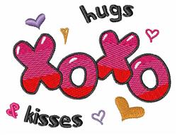 heart detailed machine digital embroidery - XOXO perfect for decorative pillow covers